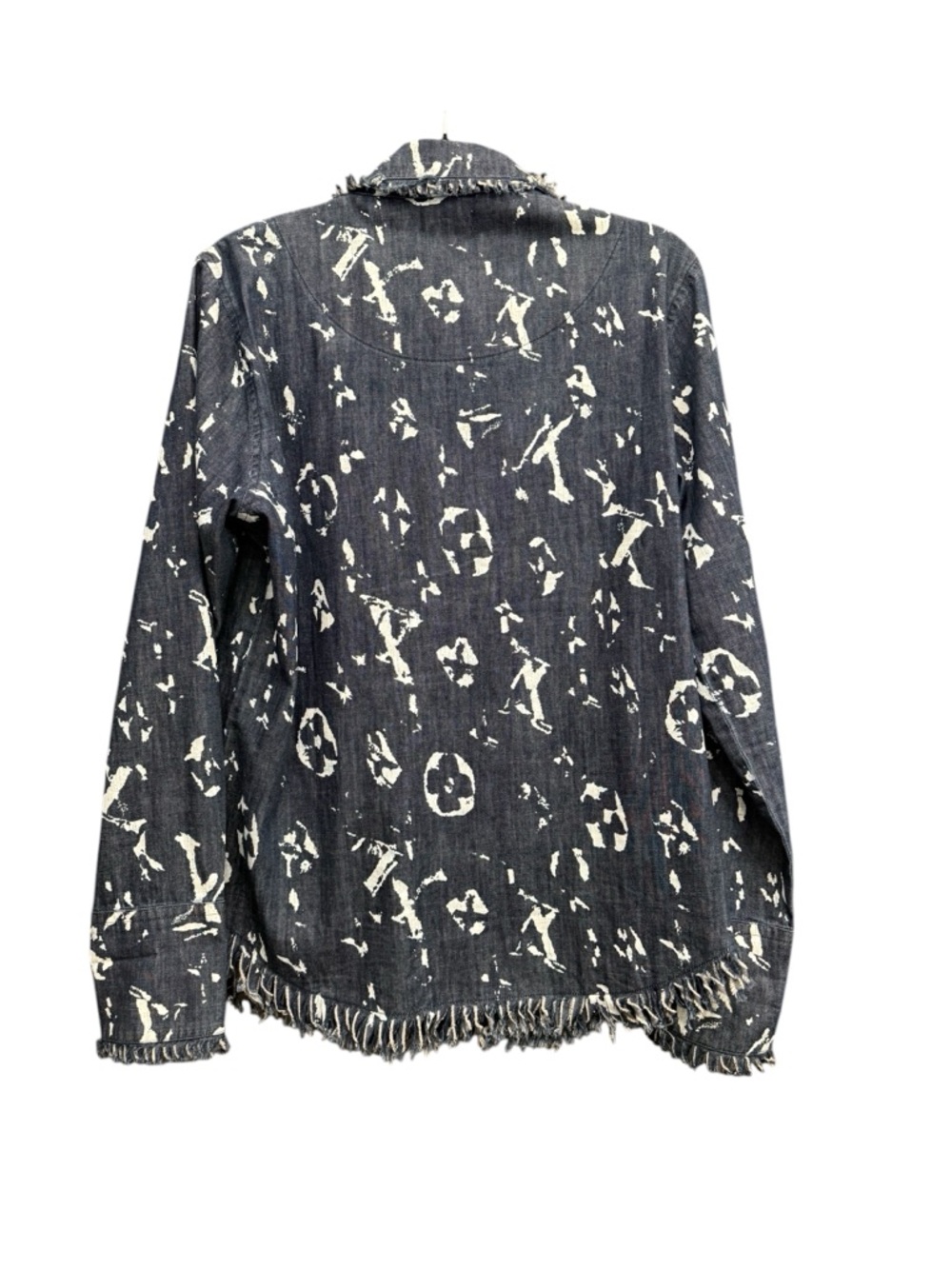 Tizzie Frayed Denim Button-Down Shirt - Picture 2 of 6